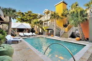 Pool in courtyard area